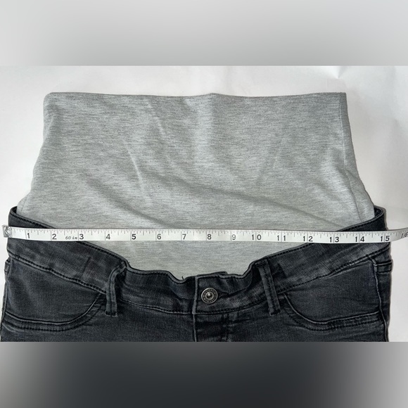 Queen Mum Sisters Black Grey Wash Grey Maternity Extension Skinny Size 27 Jean - Picture 8 of 11